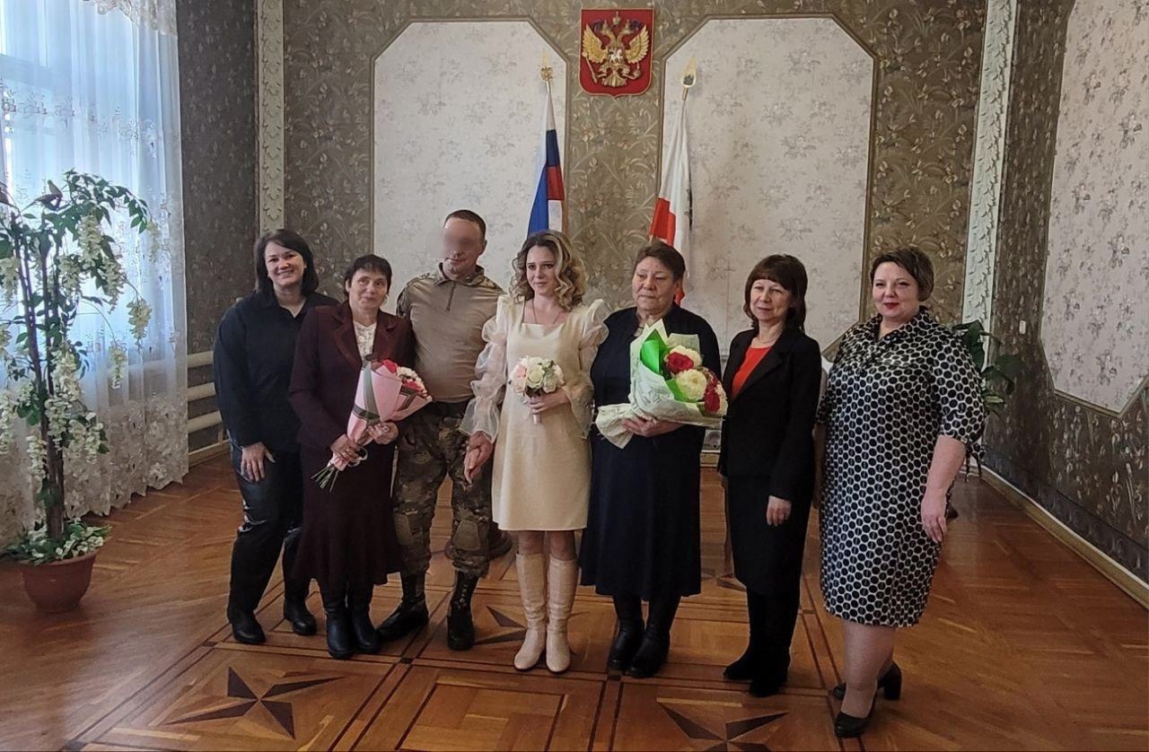 Участник спецоперации женился во время отпуска