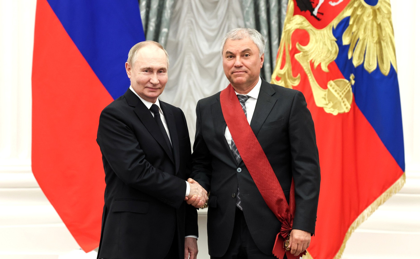 Владимир Путин вручил Вячеславу Володину Орден «За заслуги перед Отечеством» I степени