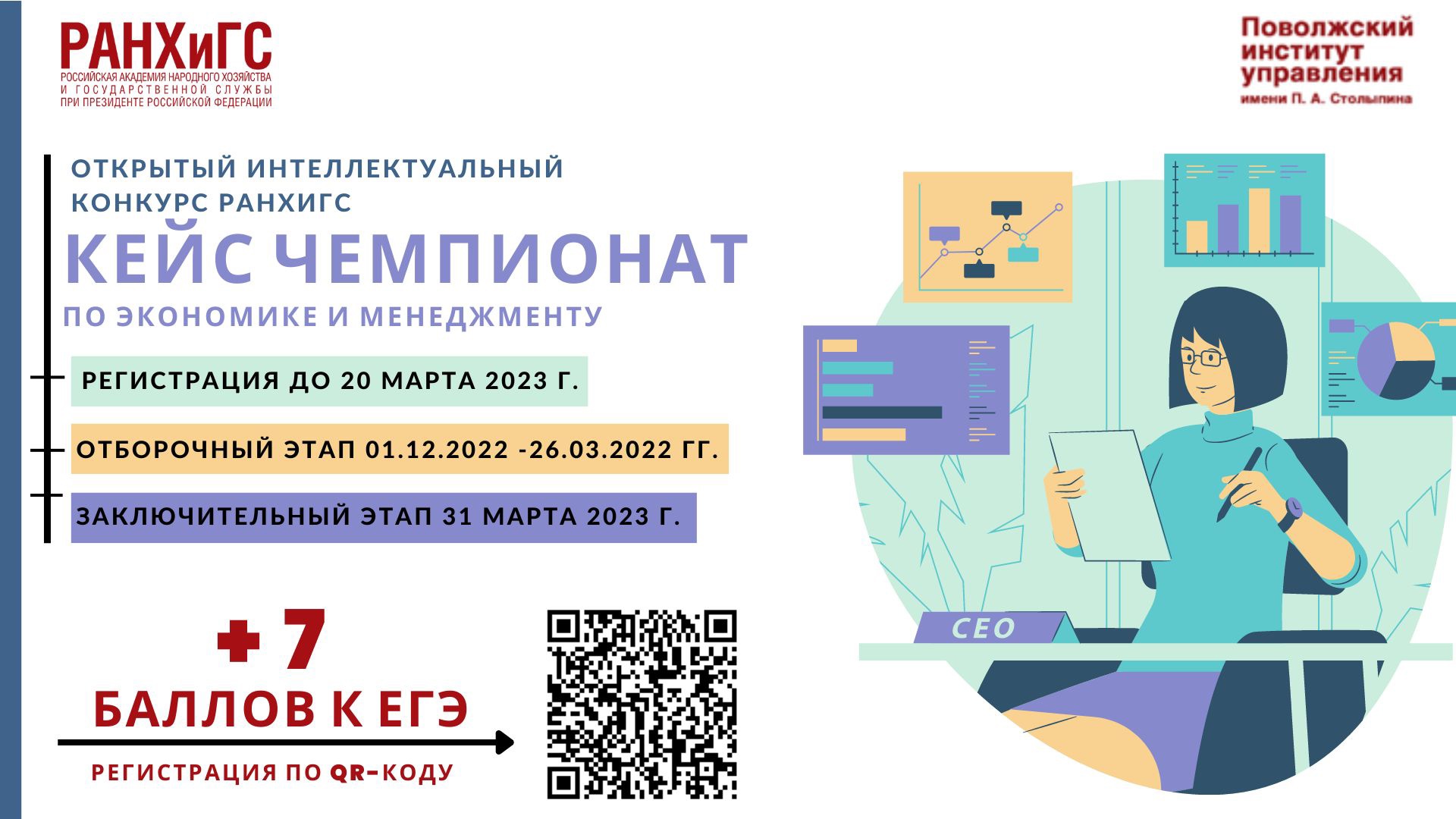 Открылась регистрация на Открытый интеллектуальный конкурс РАНХиГС «Кейс-чемпионат для школьников по экономике и менеджменту»