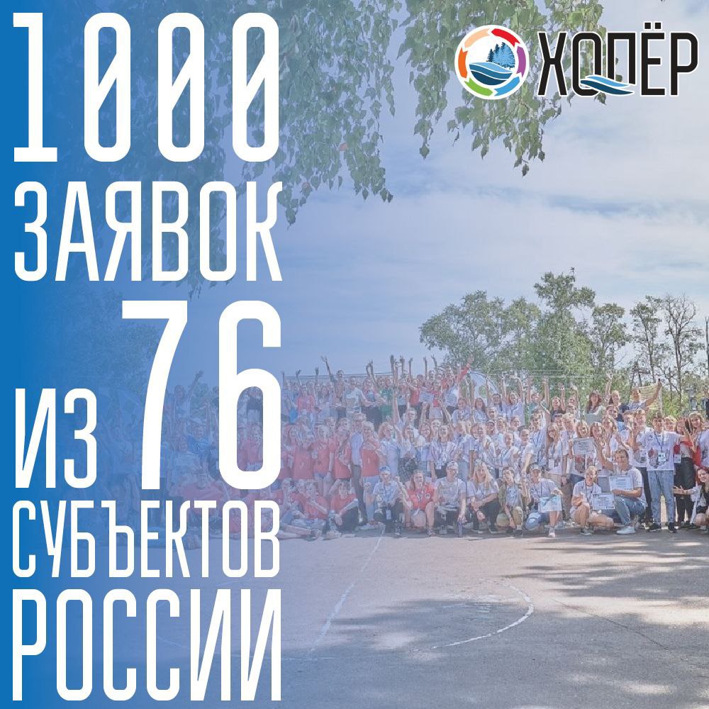 Подано свыше 1000 заявок из 76 субъектов страны на форум "Хопёр-2023"