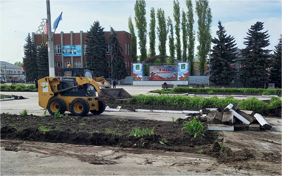 В Базарном Карабулаке начались плановые работы по благоустройству  центральной площади